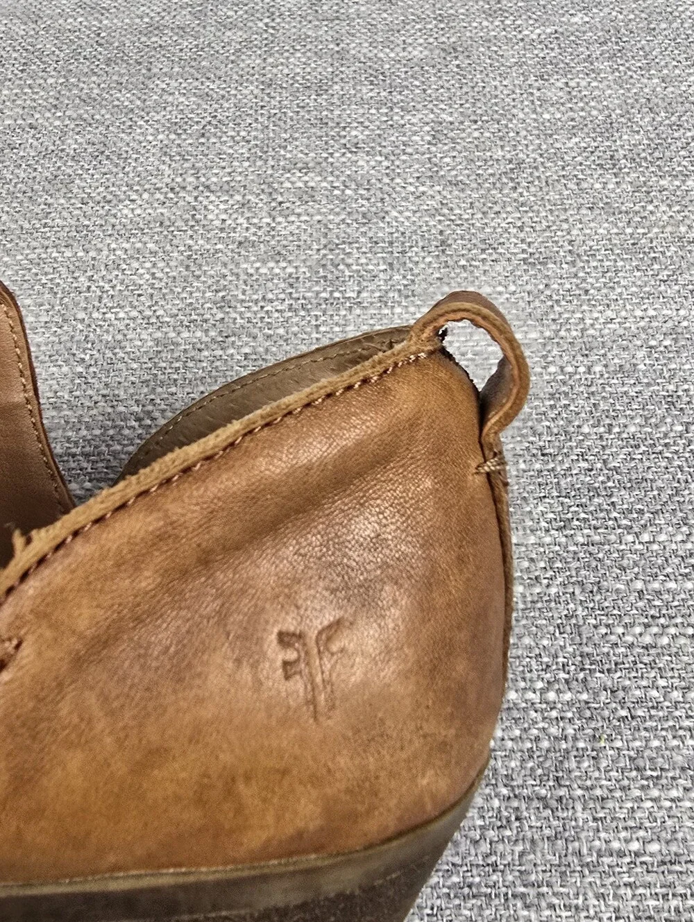 Frye Rowen Tan Leather Ankle Booties Womens Sz 8.5M